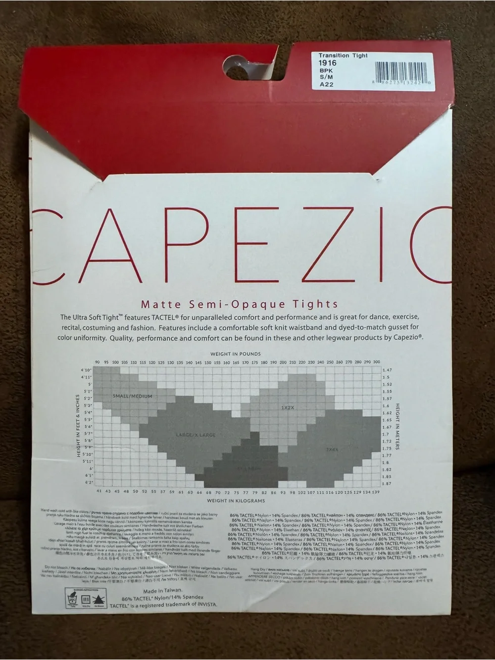 NWT Capezio Ultra Soft Transition Tights - Ballet Pink